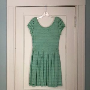 Mint Eyelet Dress